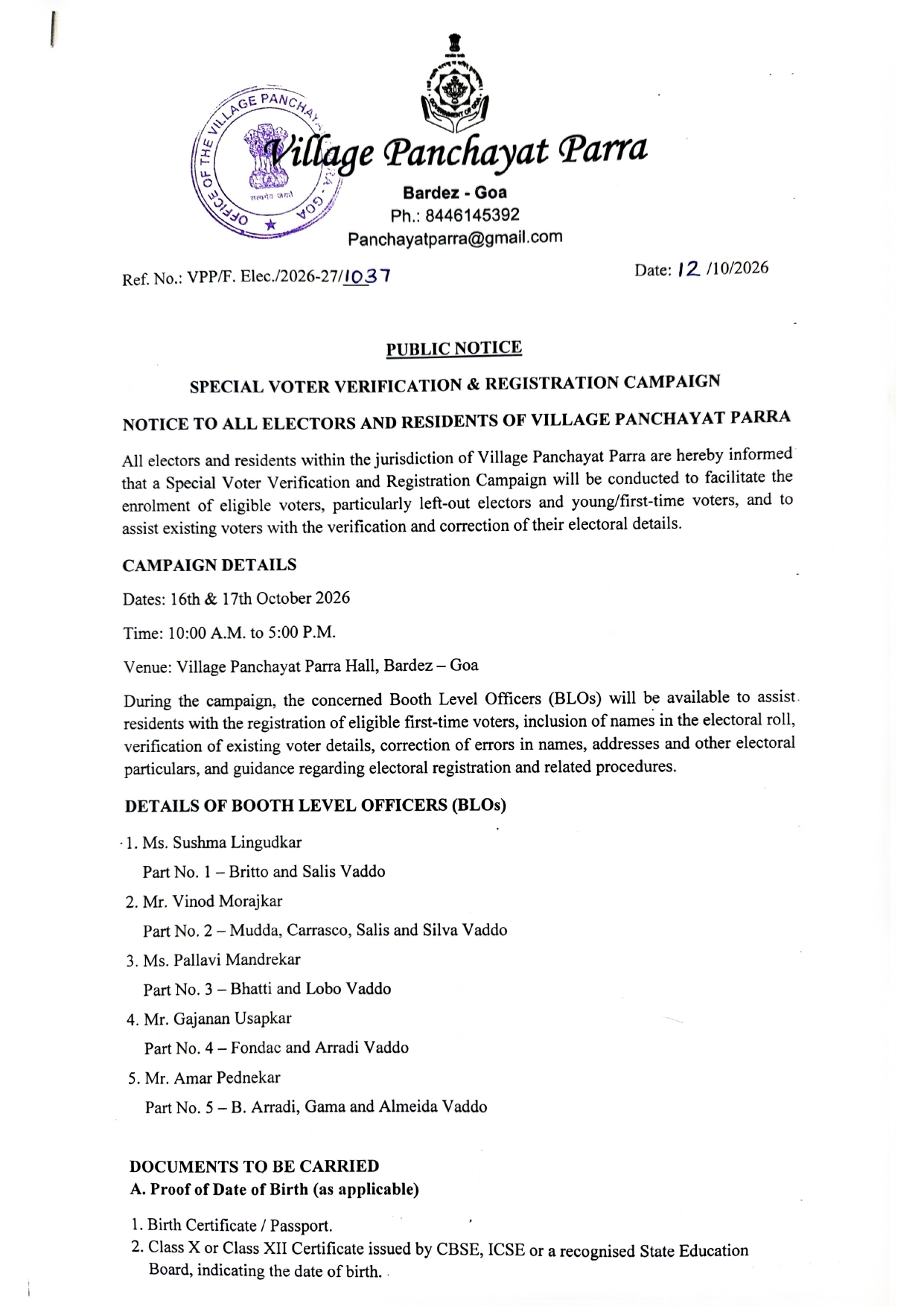 notice